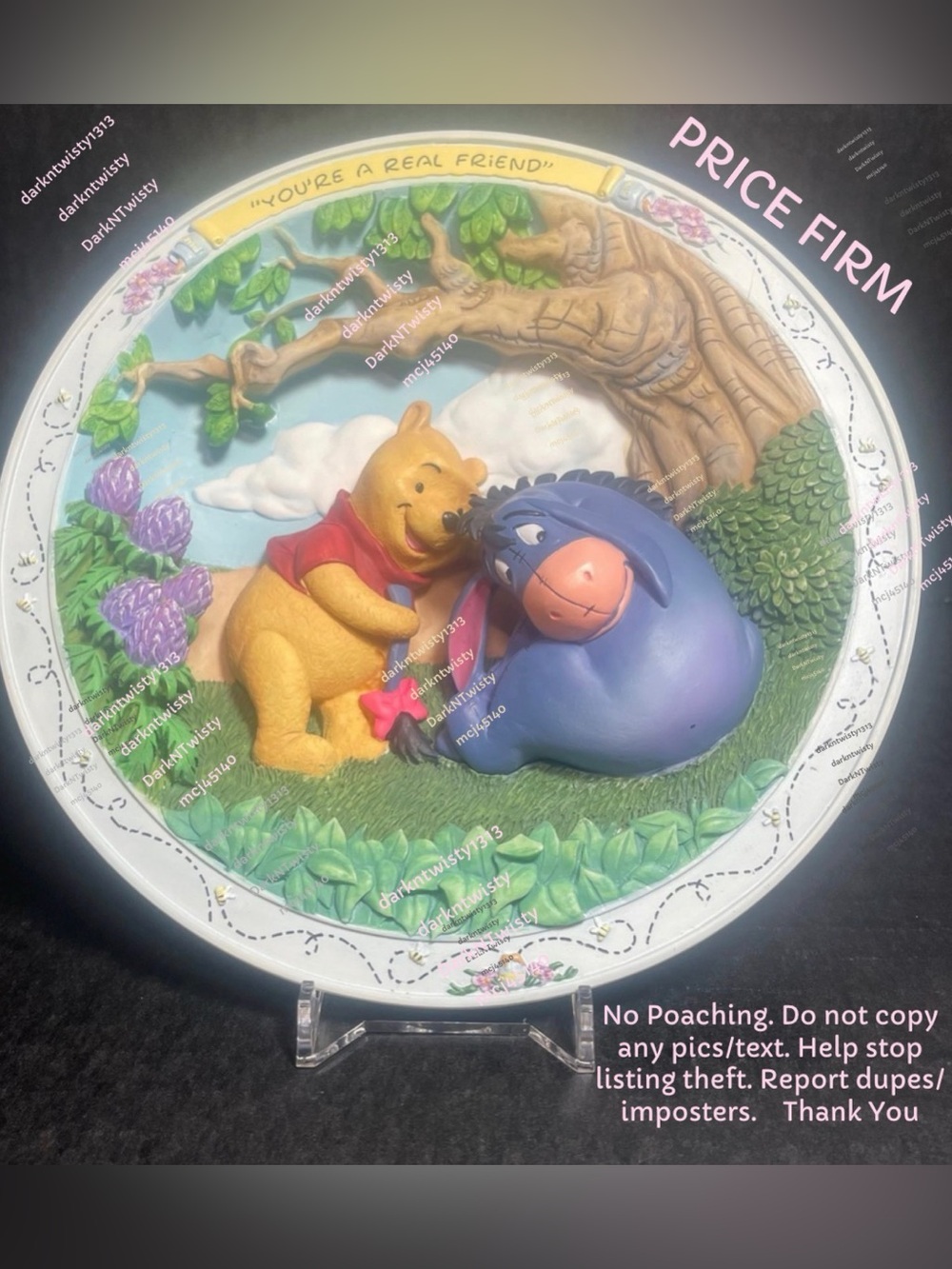 BNIB VINTAGE WINNIE THE POOH AND FRIENDS YOU’RE A REAL FRIEND LIMITED ED, A 5824
